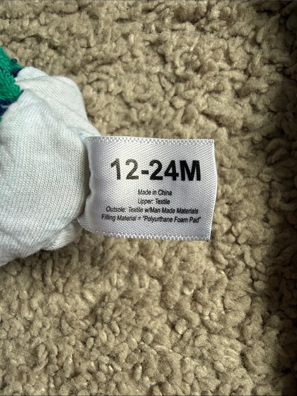 Kids Green & Navy Dinosaur Slipper Socks 12-24 months